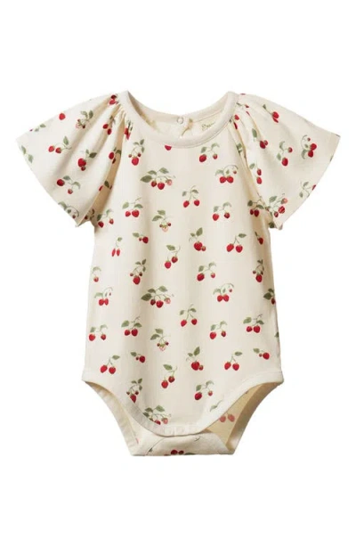Nature Baby Faye Organic Cotton Bodysuit In White