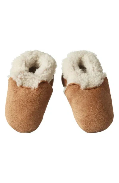 Nature Baby Genuine Shearling Lined Bootie In Brown