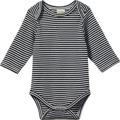 Nature Baby Long Sleeve Bodysuit In Black