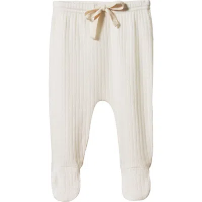Nature Baby Pointelle Footed Pants In Neutral