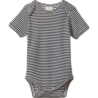 Nature Baby Short Sleeve Bodysuit In Black