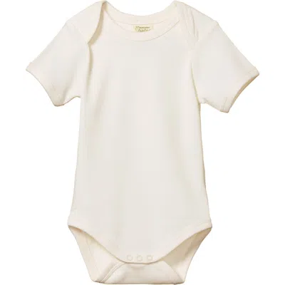Nature Baby Short Sleeve Bodysuit In White