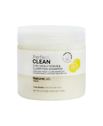 Naturelab. Tokyo Perfect Clean Japanese Yuzu 2-in-1 Scalp Scrub And Clarifying Shampoo, 8.1 Oz. In Transparent
