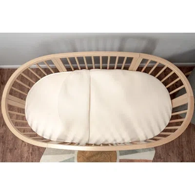 Naturepedic Organic Breathable Oval Crib Mattress (for Stokke Sleepi Bed V3) In Cream
