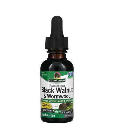 Nature's Answer Black Walnut & Wormwood Fluid Extract Alcohol-free In No Color