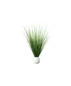 Nature's Elements Desktop Artificial Foliage In Ribbed Pot In White
