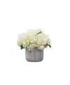 Nature's Elements Desktop Artificial Hydrangea In Cement, 12" In Gray