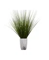Nature's Elements Tabletop Artificial Foliage In Marble Ceramic Pot, 32" In Gray