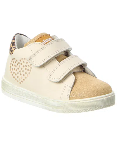 Naturino Kids' Falcotto Banit Glitter Leather & Suede Sneaker In Neutral