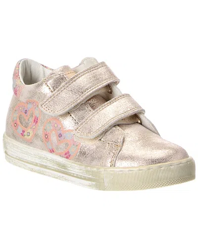 Naturino Falcotto Candys Leather Sneaker In Metallic
