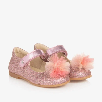 Naturino Kids' Girls Pink Glitter Leather Shoes