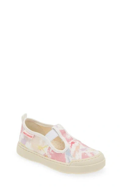 Naturino Kids' Entime Canvas Mary Jane Sneaker In New Camu White