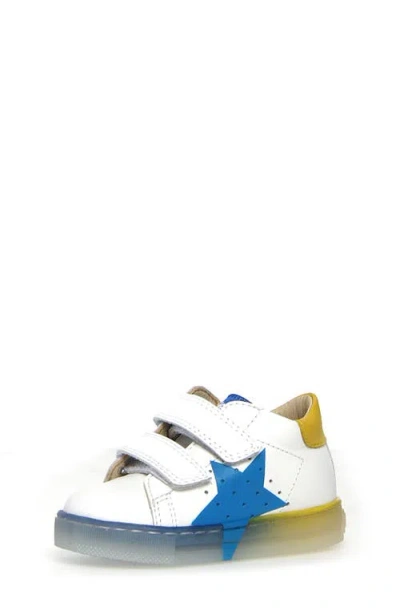 Naturino Kids' Falcotto Star Sneaker In White-yellow