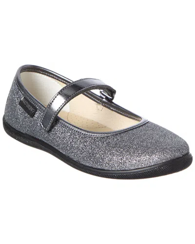 Naturino Pavia 2 Glitter Leather Flat In Gray