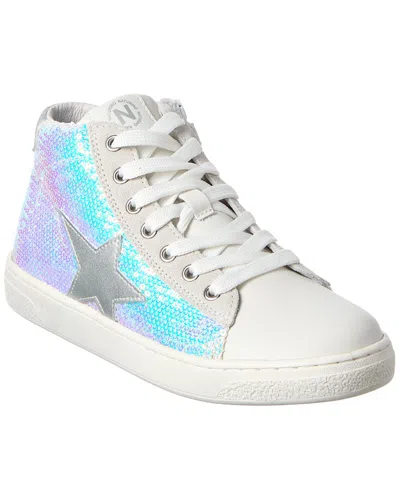 Naturino Pinn High-top Leather Sneaker In Multi
