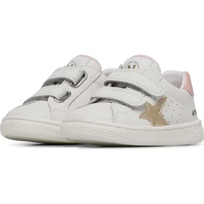 Naturino Pinn Sneaker In White-platinum-silver