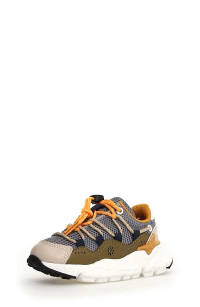 Naturino Raikiri Junior Sneaker In Beige-taupe-orange