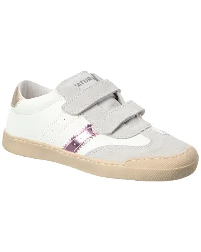 Naturino Riby Vl Nylon & Suede Sneaker In White