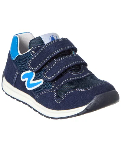 Naturino Sammy 3 Leather, Suede & Canvas Sneaker In Black