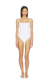 Nau Bikinis Link Strap One Piece In White