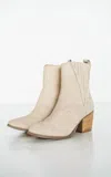 Naughty Monkey Women's Lizard Bootie In Cream In White