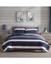 Nautica 136 Thread Count Wesley Cotton 2pc Reversible Quilt Set