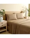 Nautica 200 Thread Count Bayview Solid Cotton Percale Sheet Set In Neutral