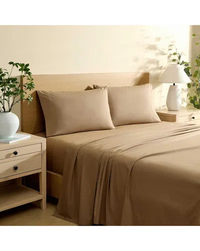 NAUTICA NAUTICA 200 THREAD COUNT BAYVIEW SOLID COTTON PERCALE SHEET SET