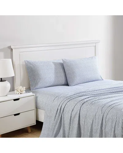 Nautica 200 Thread Count Ikat Wave Cotton Percale Sheet Set