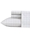 Nautica 200 Thread Count Malor Plaid Cotton Percale Sheet Set