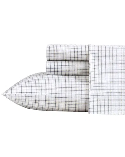 NAUTICA NAUTICA 200 THREAD COUNT MALOR PLAID COTTON PERCALE SHEET SET