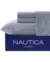 Nautica Penny Pinstripe 200 Thread Count Cotton Percale Sheet Set