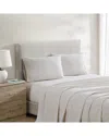 Nautica 200 Thread Count Penny Pinstripe Cotton Percale Sheet Set In White