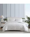 Nautica 200 Thread Count Brenton Stripe Percale Duvet Cover Set In Blue