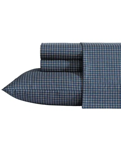 NAUTICA NAUTICA 200 THREAD COUNT REECE PLAID COTTON PERCALE SHEET SET