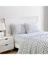 Nautica Windtale Boat Print 200 Thread Count Cotton Percale Sheet Set