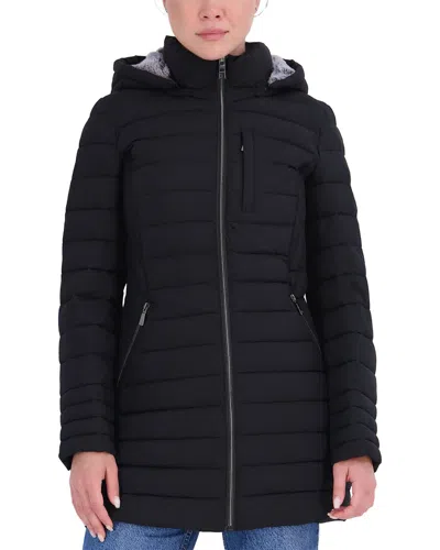 Nautica Stretch Lined Hooded Jacket In Black