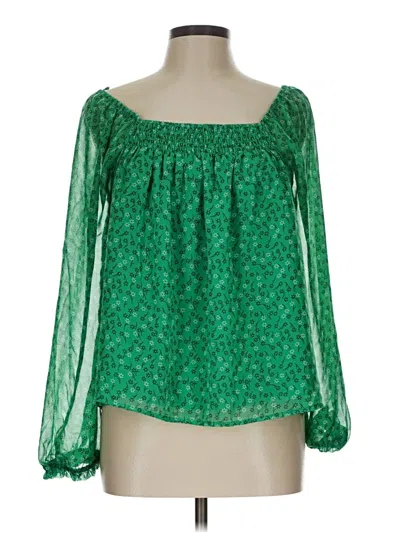 Pre-owned Nautica 3/4 Sleeve Blouse In Green