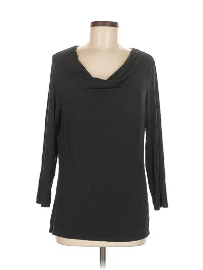 Pre-owned Nautica 3/4 Sleeve Top Black Cowl Neck Tops