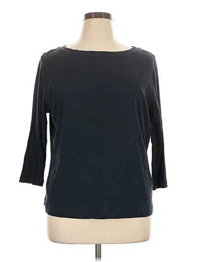 Pre-owned Nautica 3/4 Sleeve T-shirt In Black