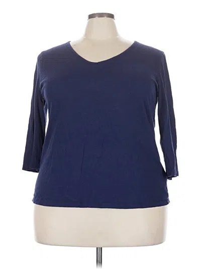 Pre-owned Nautica 3/4 Sleeve T-shirt In Blue