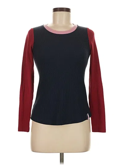 Pre-owned Nautica 3/4 Sleeve T-shirt In Burgundy