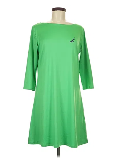 Pre-owned Nautica 3/4 Sleeve T-shirt In Green