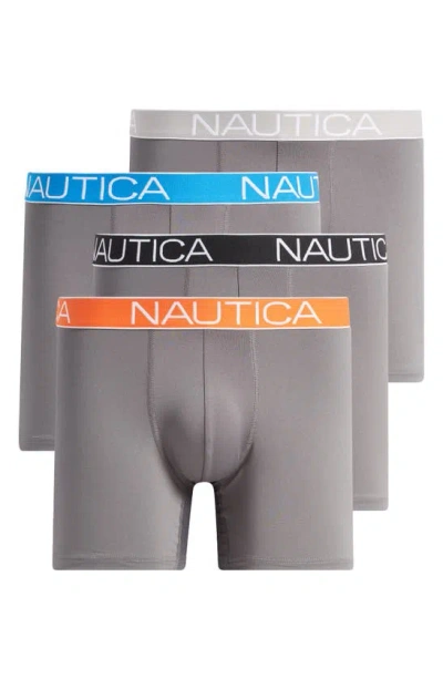 Nautica 4-pack Micro Boxer Briefs In Gray