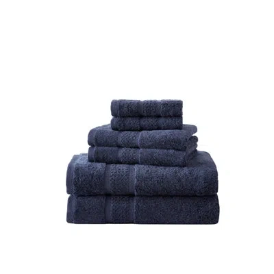 Nautica 6 Piece 100% Cotton Towel Set In Navy