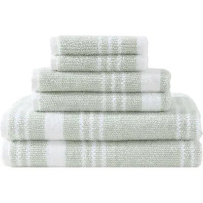 Nautica 6-piece Cotton Towel Set In Green