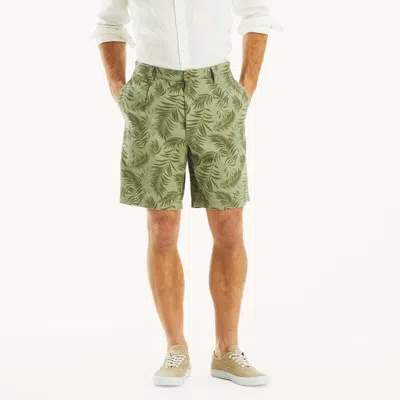 NAUTICA 8.5" PRINTED PLEATED LINEN SHORT