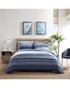 Nautica Addison 100% Cotton Reversible Quilt Set In Blue