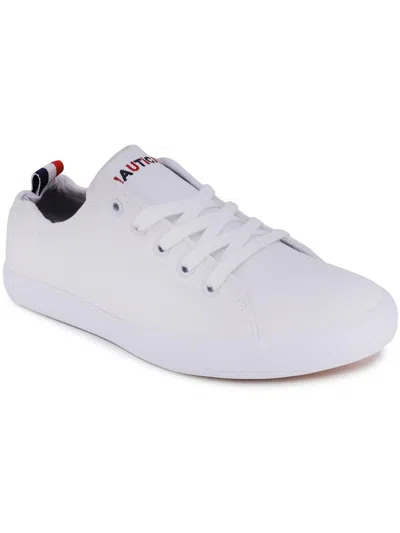 Nautica Akila Womens Round Toe Lace Up Casual And Fashion Sneakers In White