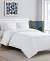 Nautica Alden 3 Piece Duvet Cover Set, Full/queen In Chambray Blue
